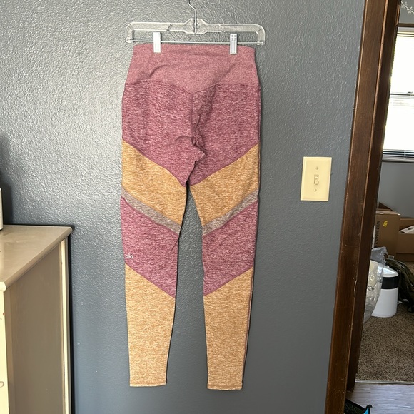 Alo Yoga Sheila Alosoft High-waisted Leggings Colorblock Size Medium - Picture 2 of 7